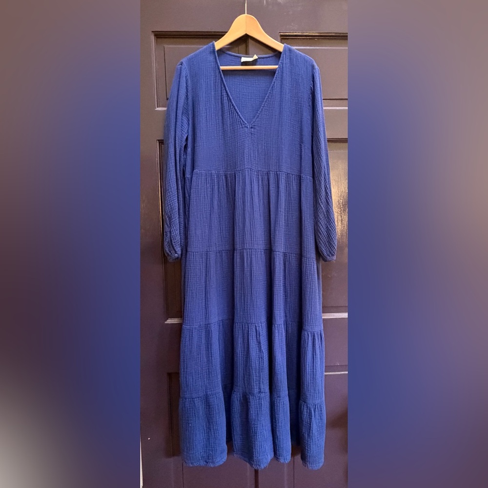 Universal Thread Bubble Gauze V-Neck Maxi Dress